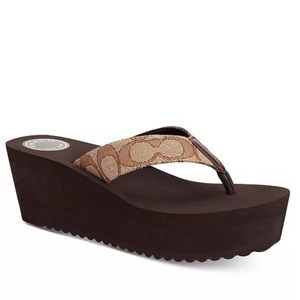 COACH Jen wedge thong sandal